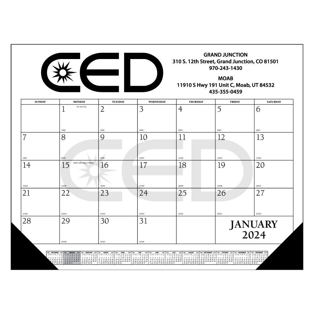 CED Desk Calendar Pad (Customizable)