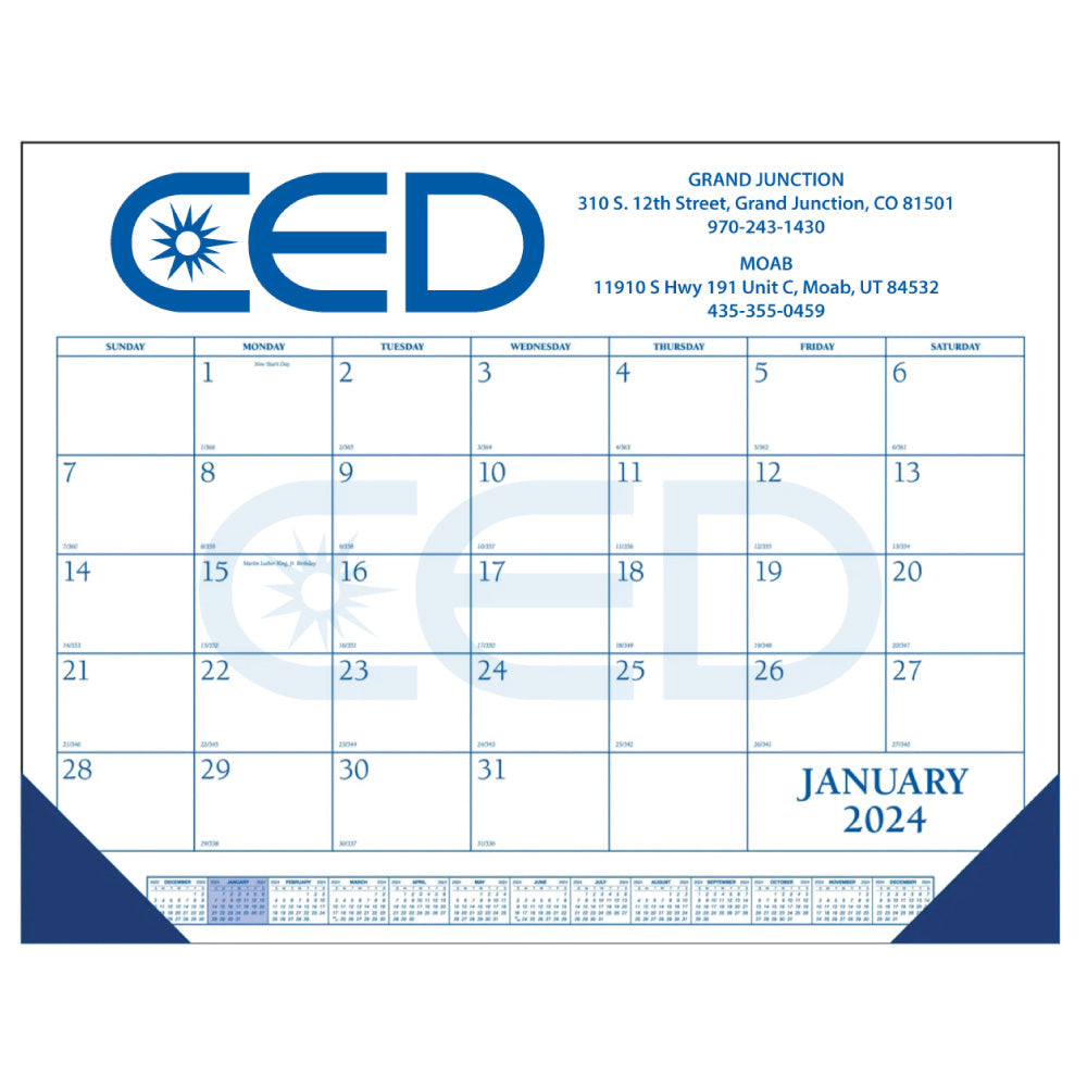 CED Desk Calendar Pad (Customizable)