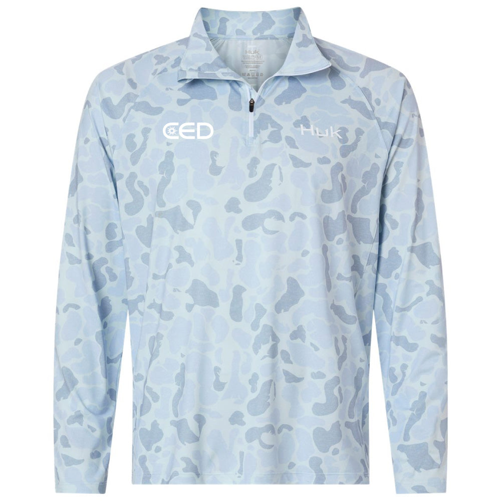 CED HUK Men's Airweight KC Printed 1/4 Zip Pullover
