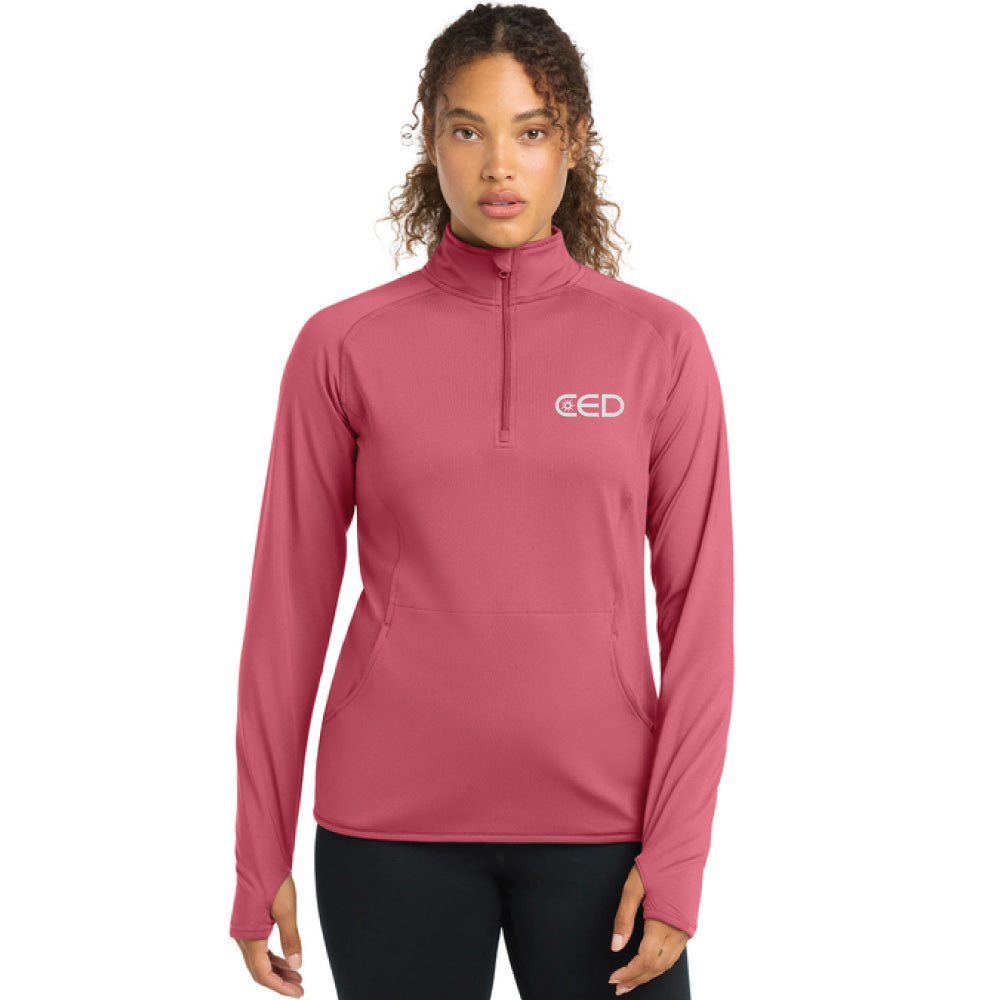 CED Sport-Tek® Women's Sport-Wick® Stretch 1/4-Zip Pullover