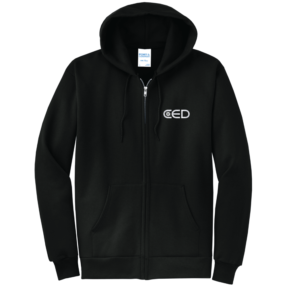 CED Port & Co™ Core Fleece Zip Hooded Sweatshirt