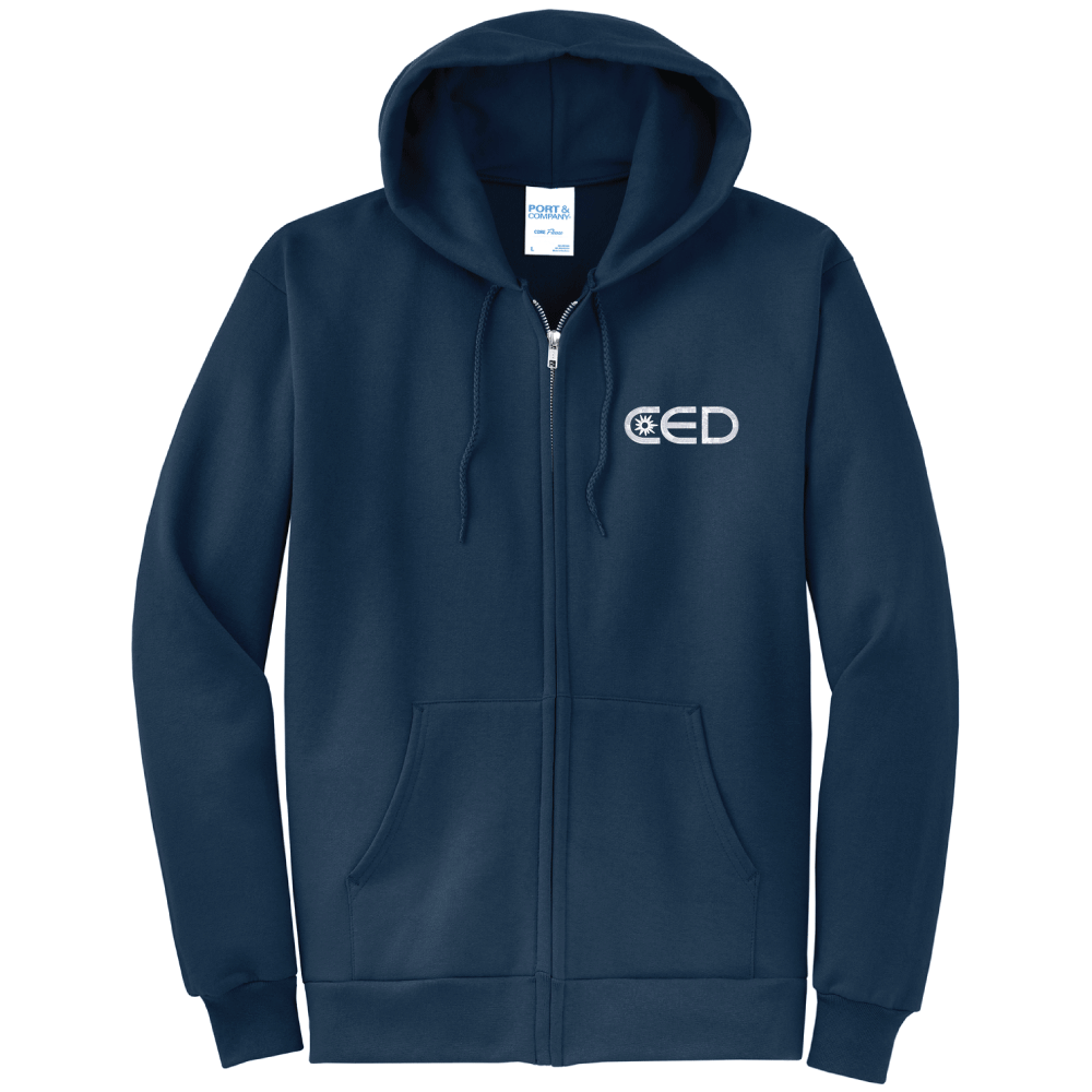 CED Port & Co™ Core Fleece Zip Hooded Sweatshirt