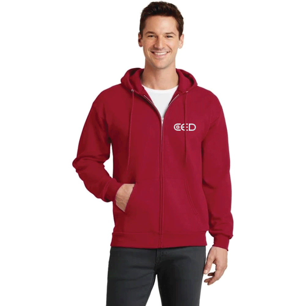 CED Port & Co™ Core Fleece Zip Hooded Sweatshirt