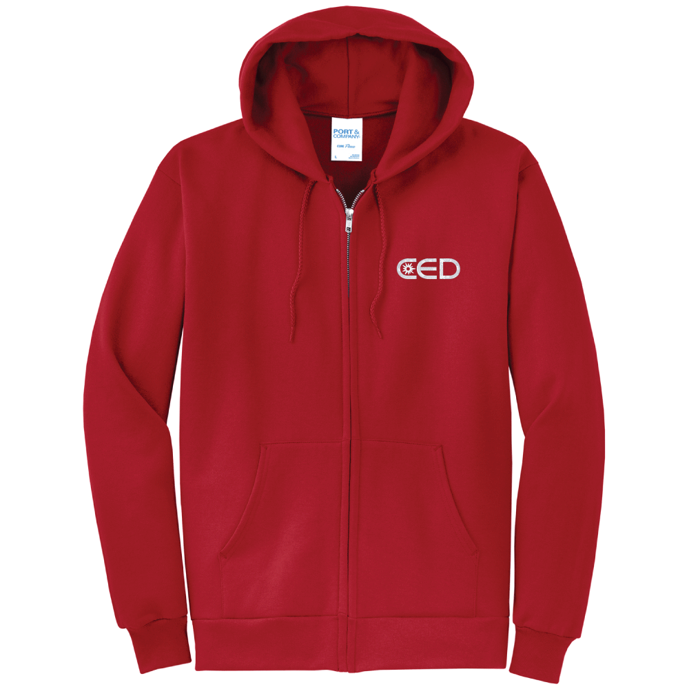 CED Port & Co™ Core Fleece Zip Hooded Sweatshirt